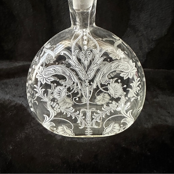 French Art Deco Glass Bottle - Picture 2 of 8